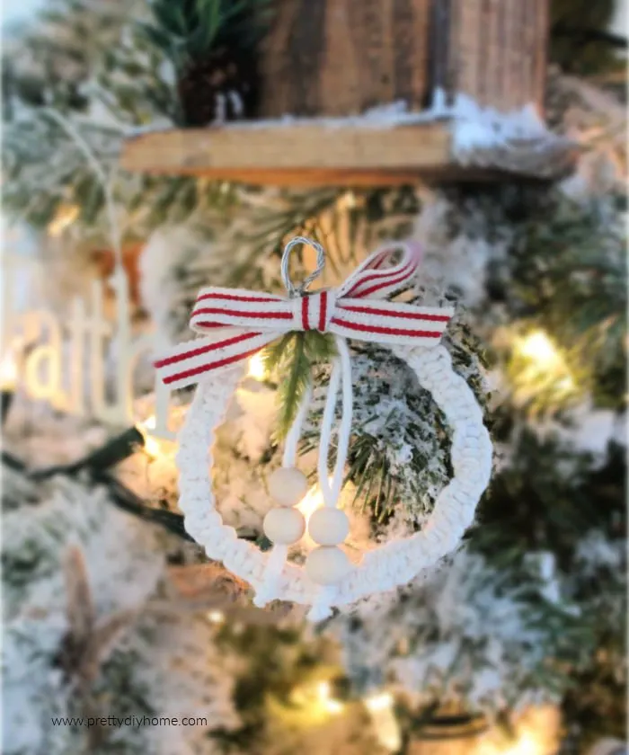 Easy Macrame Christmas Tree Ornaments