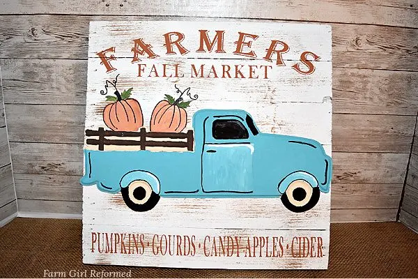 Pumpkin Truck Sign