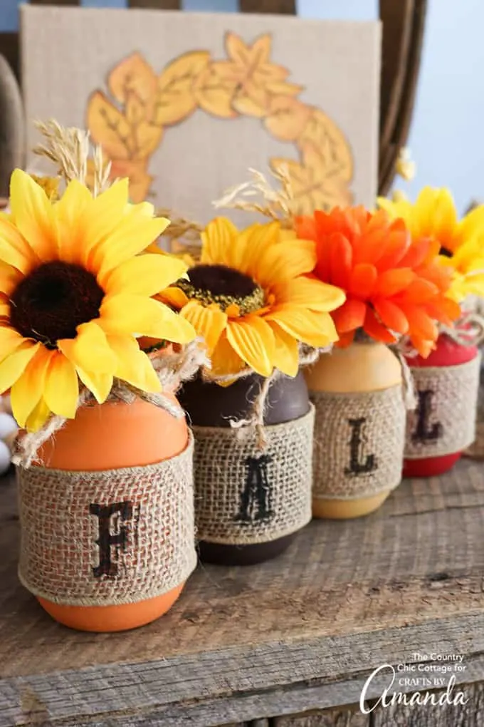 Fall Painted Mason Jars