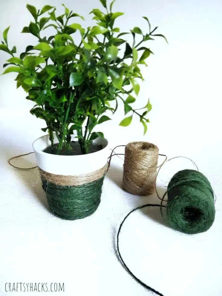 DIY Yarn-Wrapped Planter