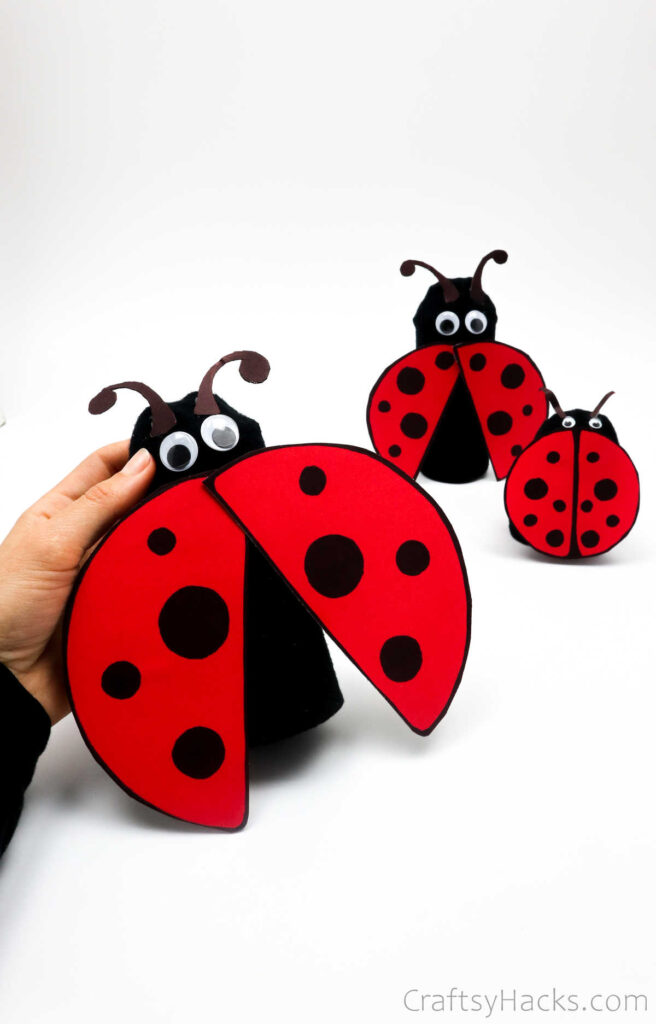 Ladybug Craft Out of Toilet Paper Roll - Craftsy Hacks