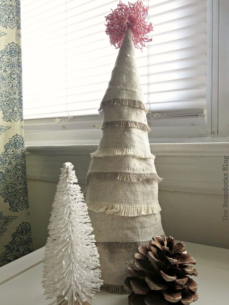 Dollar Store Fabric Mini Christmas Tree