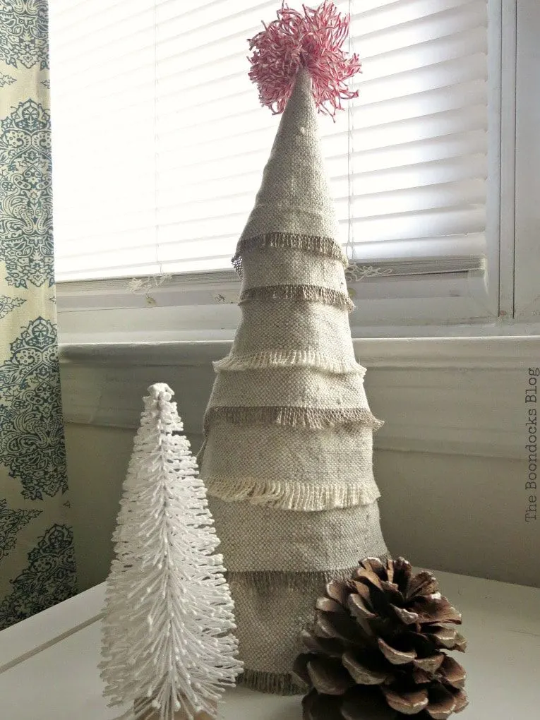 Dollar Store Fabric Mini Christmas Tree