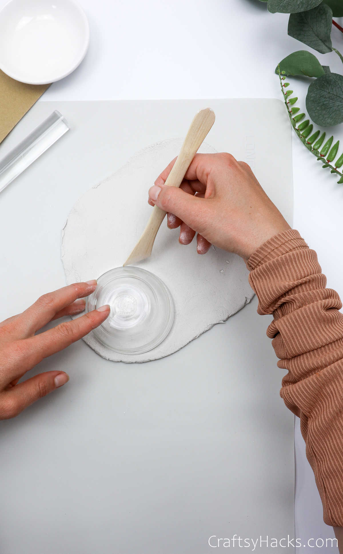 cutting out bowl shape