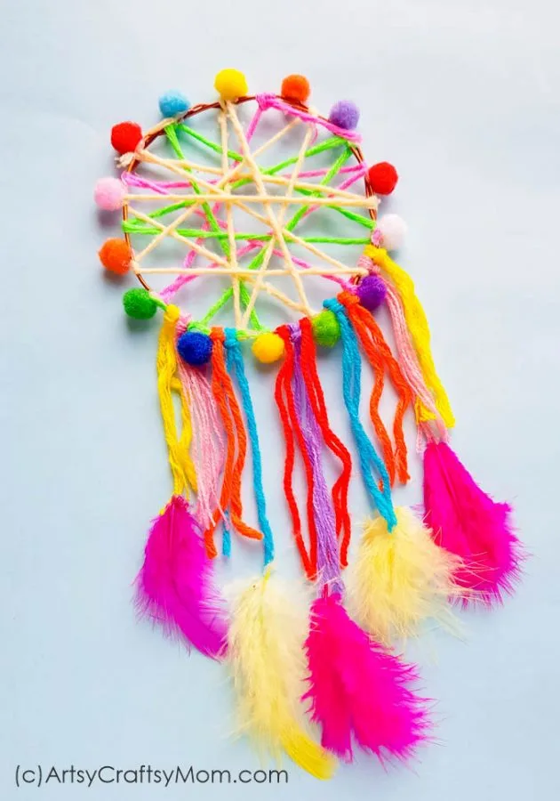 Pom Pom Dream Catcher