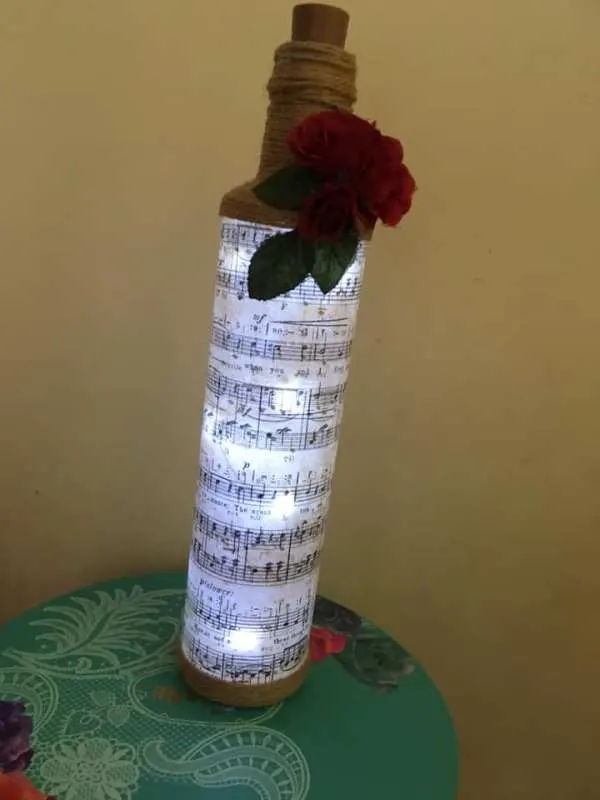 Upcycled Christmas Bottle