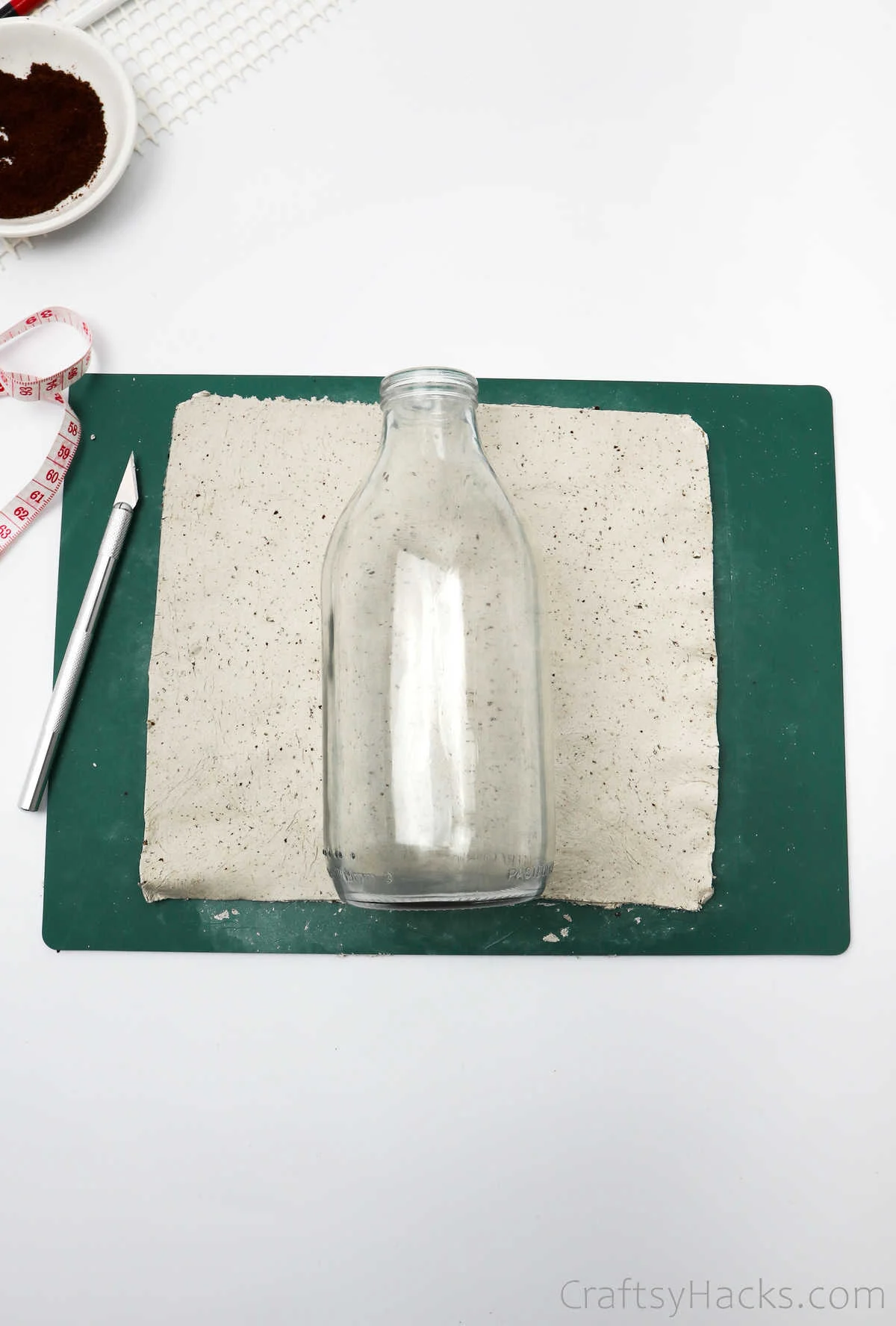 bottle on clay