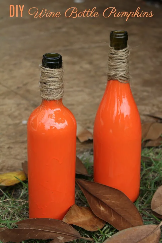 Wine Bottle Pumpkin