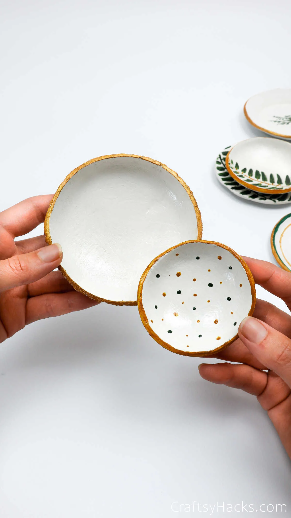 DIY Air Dry Clay Jewelry Bowls