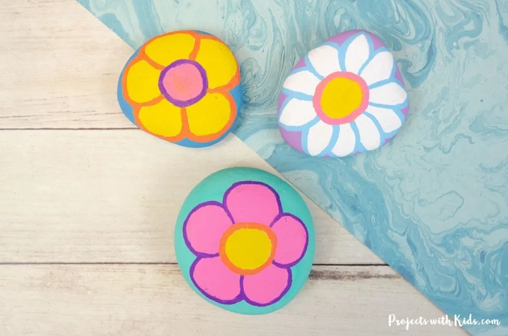 Flower Painted Rocks