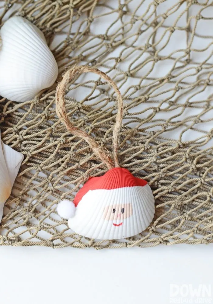 Santa Seashell Ornaments