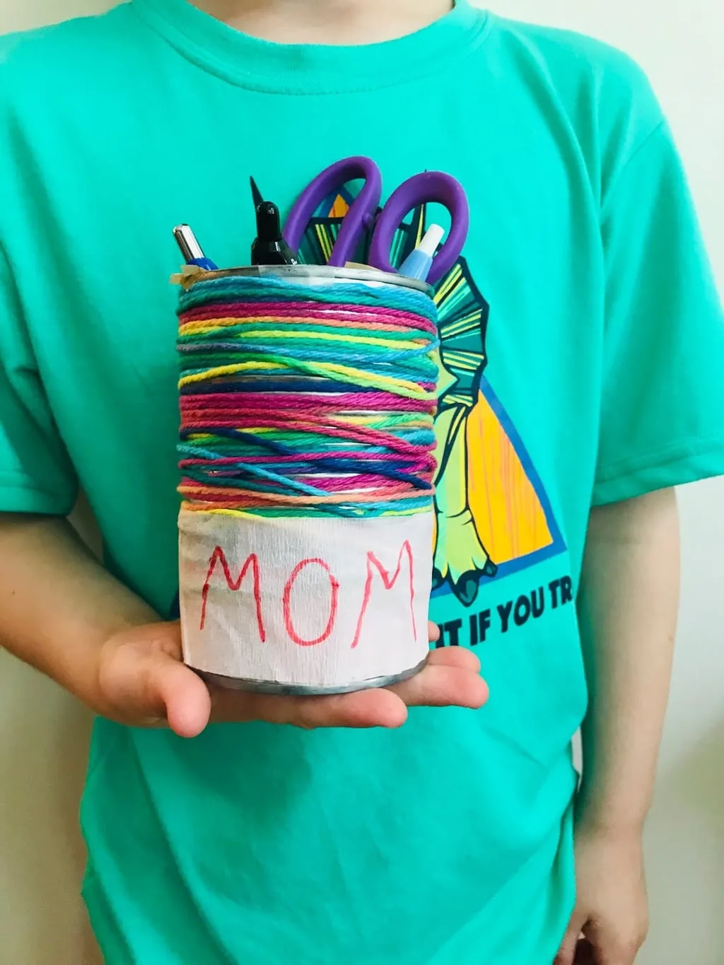 DIY Tin Can Pencil Holder