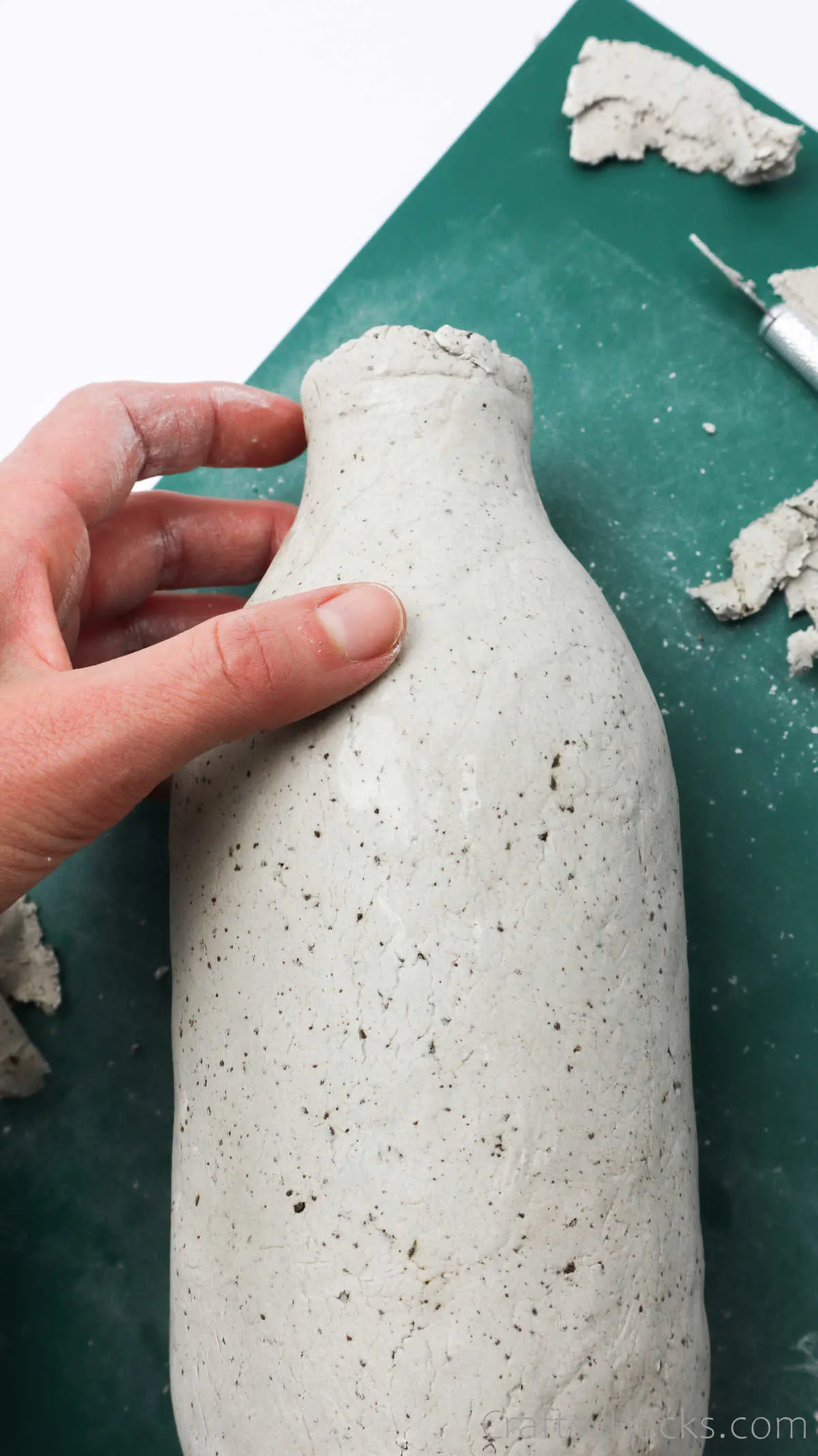 finished clay bottle