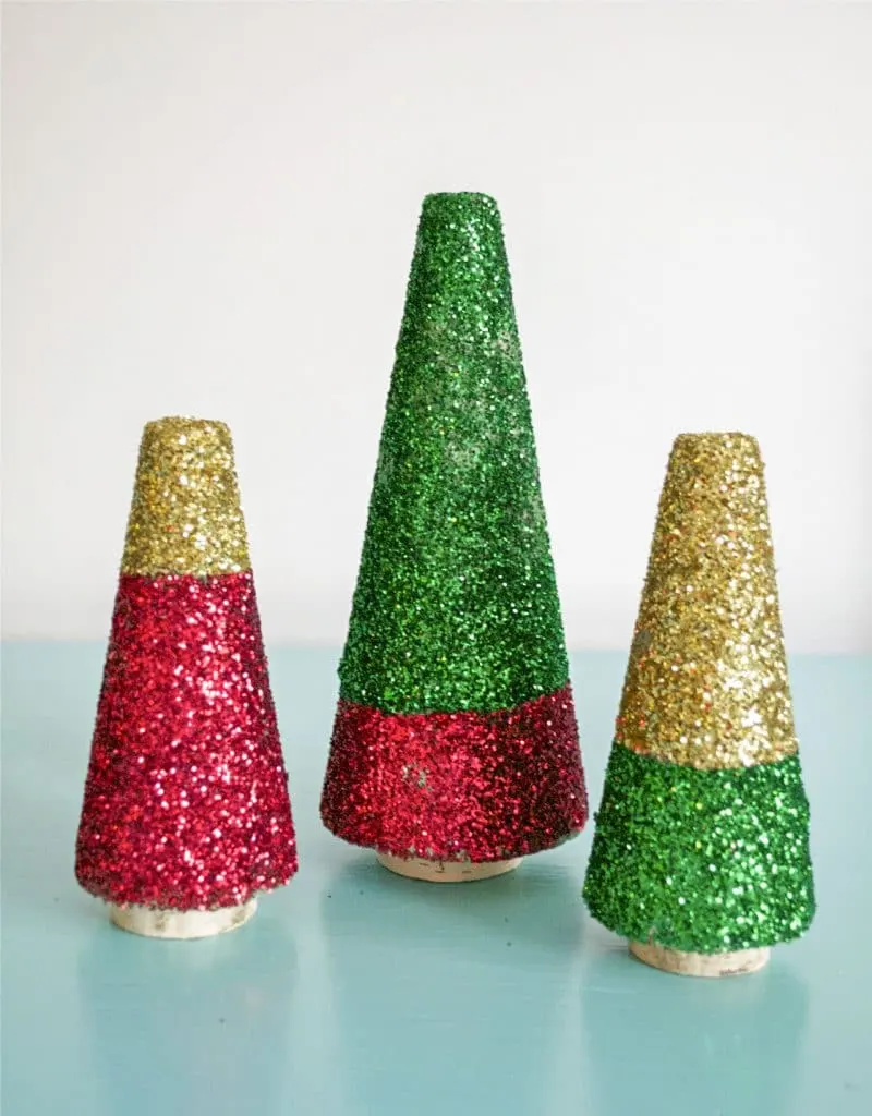 Color Block Glitter Tree