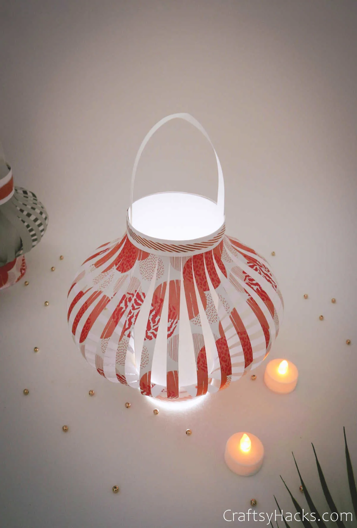 paper lantern with lights