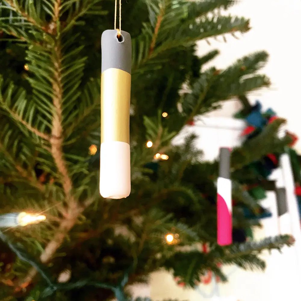 Paint-Dipped Ornaments 