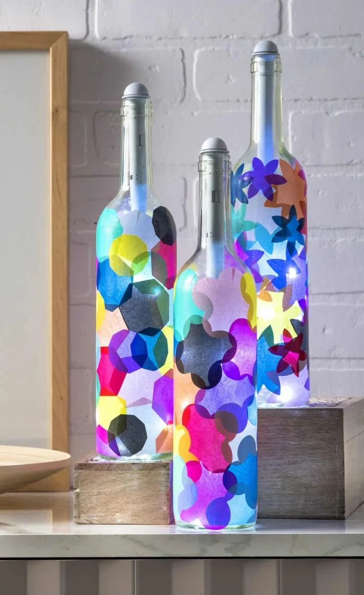 Wine Bottle Lanterns