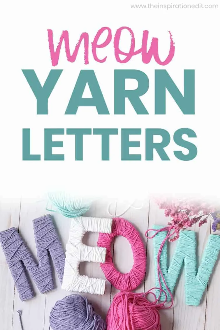 DIY Meow Yarn Letters