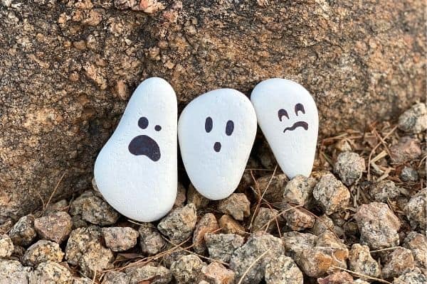 Halloween Ghost Rock Craft