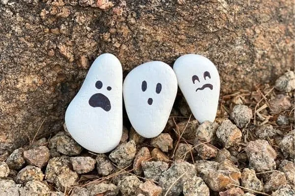 Halloween Ghost Rock Craft