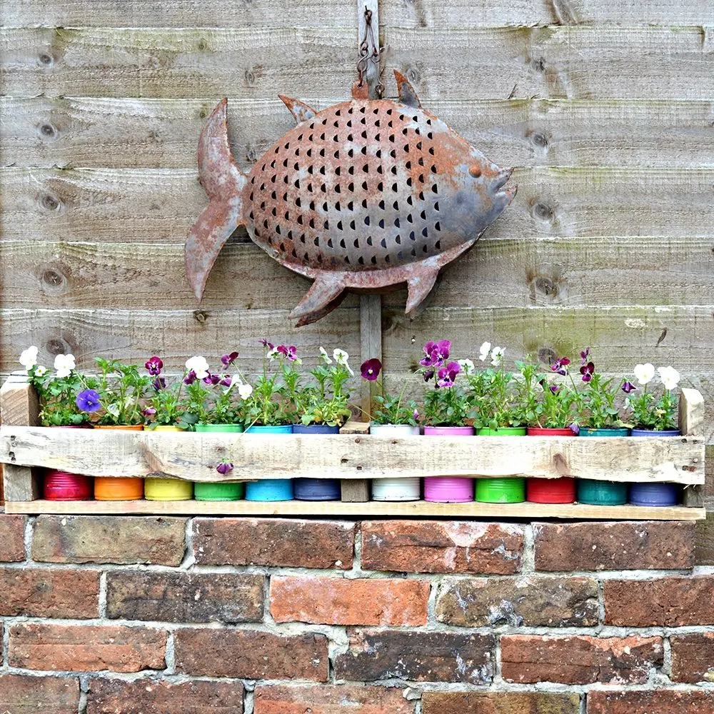 Colorful Tin Can Planters