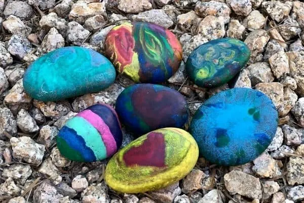 Melted Crayon Rocks