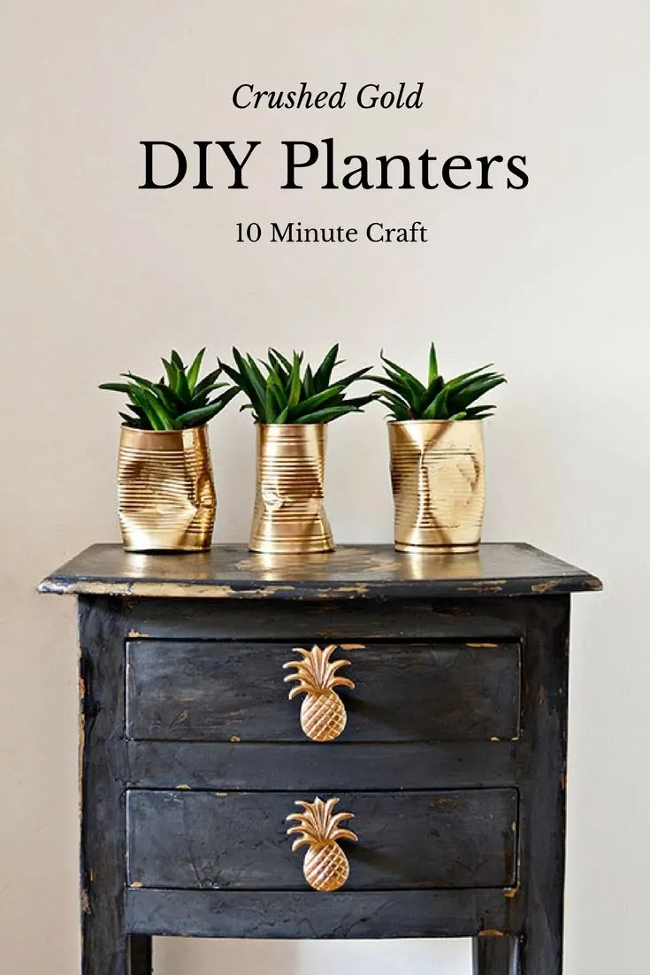 Gold Crushed DIY planters