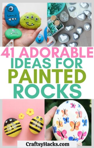 41 Rock Painting Ideas That Look Adorable - Craftsy Hacks