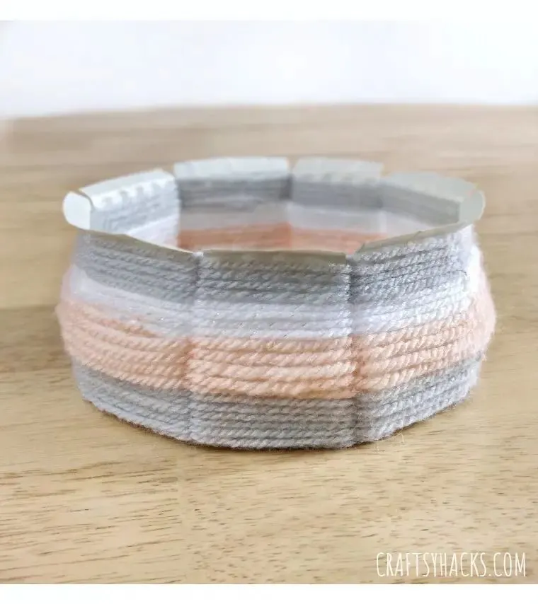 DIY Woven Bowl With Yarn