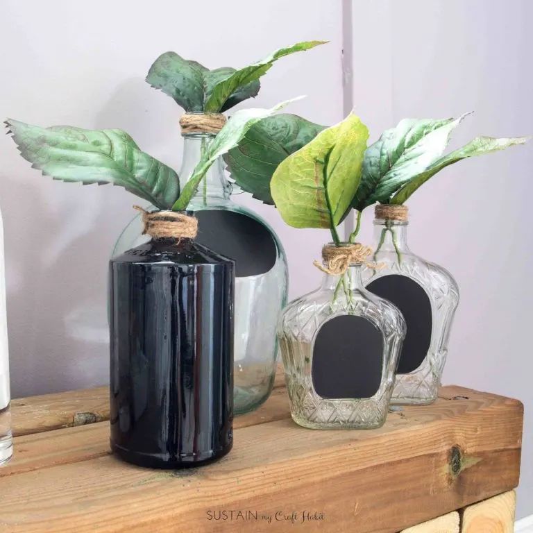 Repurpose Bottles Into Vase