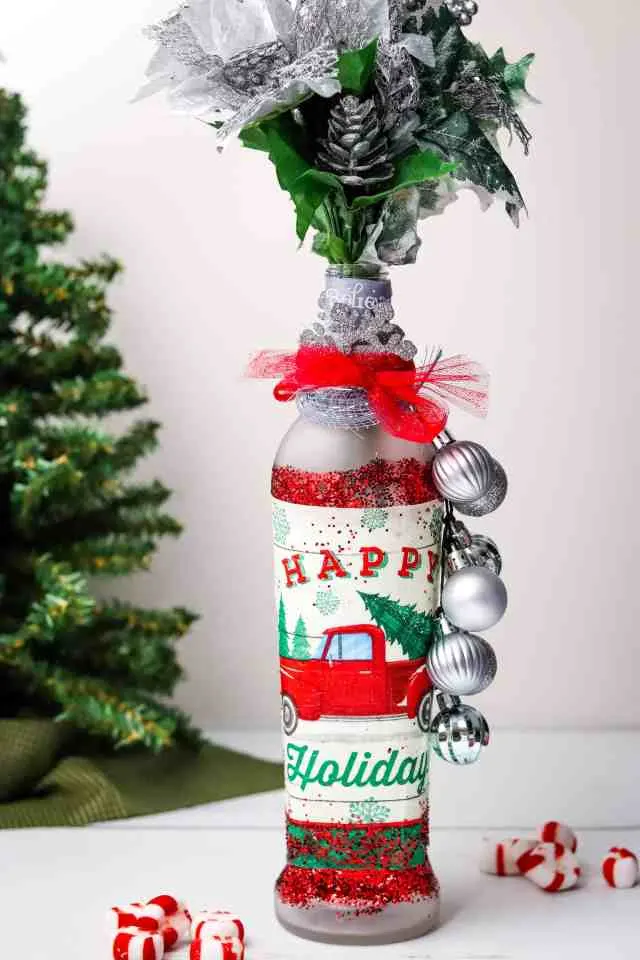 Decoupage Wine Bottle