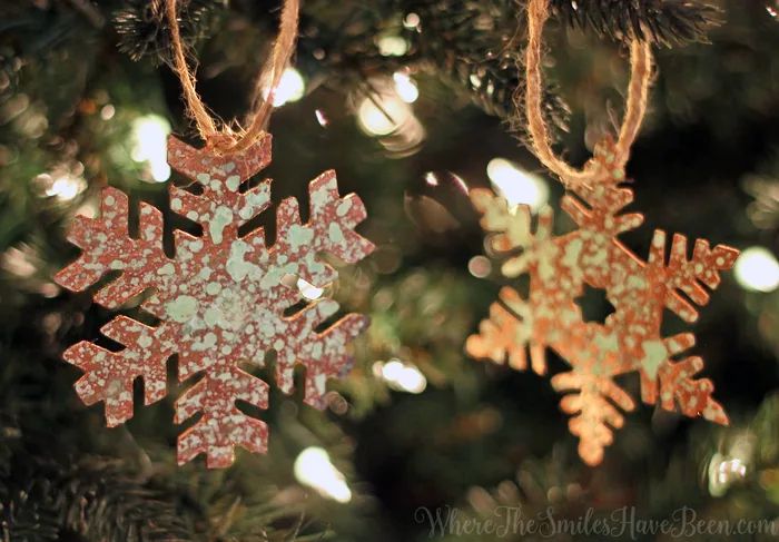 DIY Copper Snowflakes Ornament