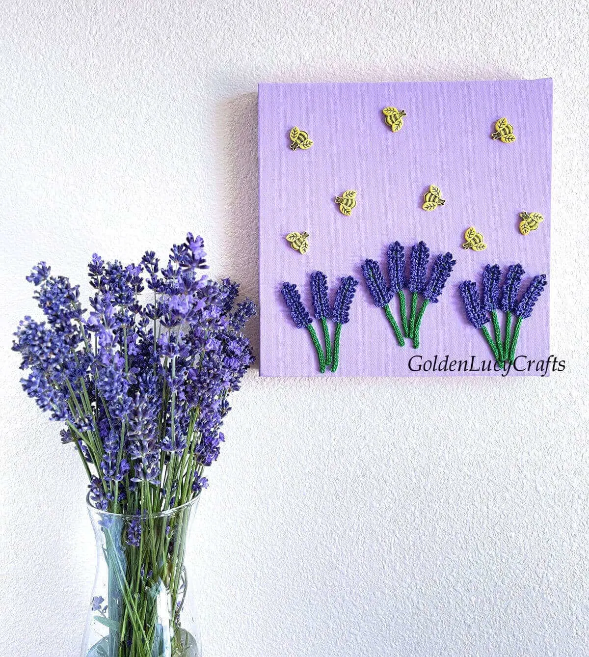 Lavender Crochet Wall Art