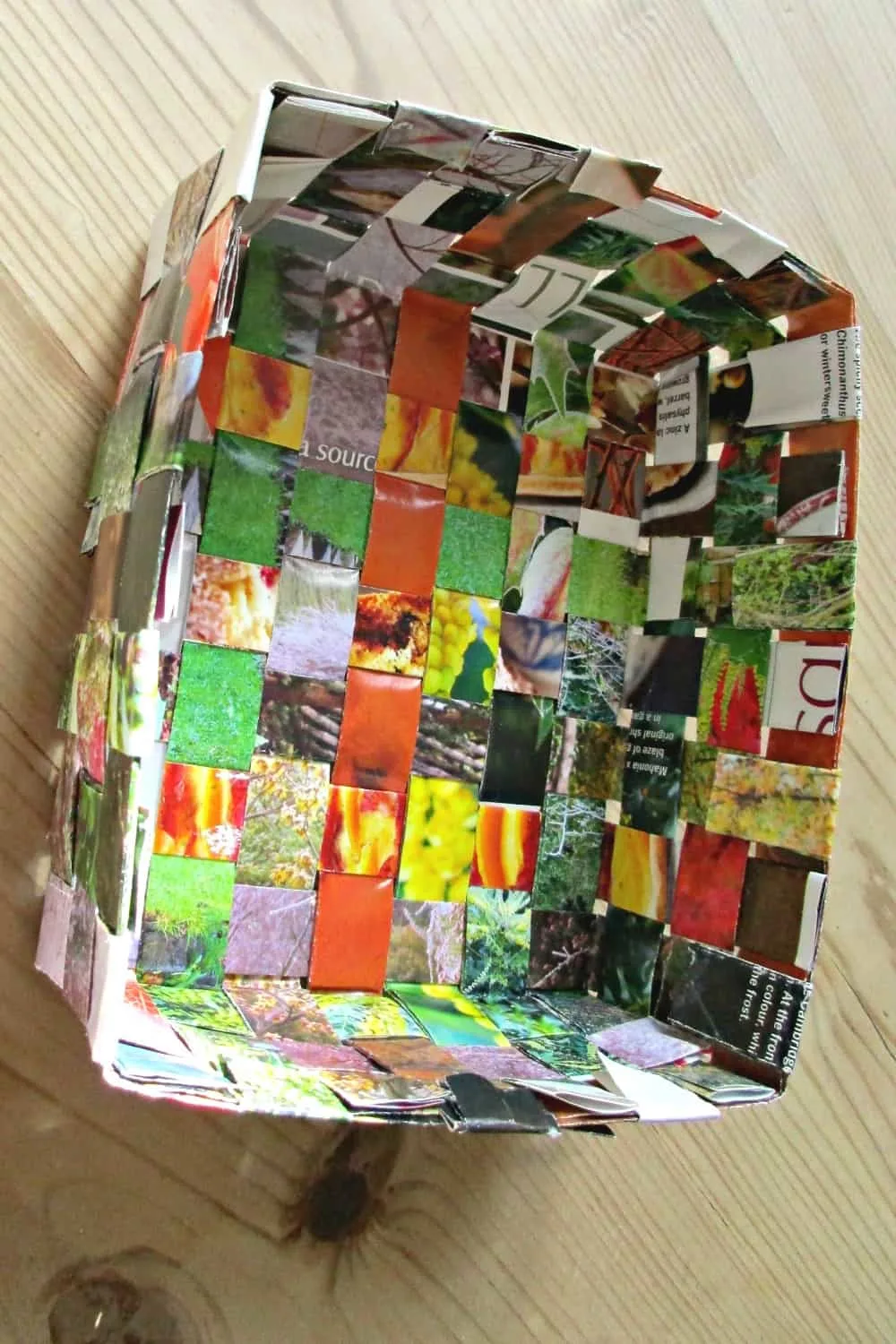 Recycled Magazine Basket