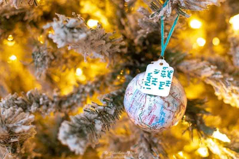 Map Homemade Christmas Ornaments