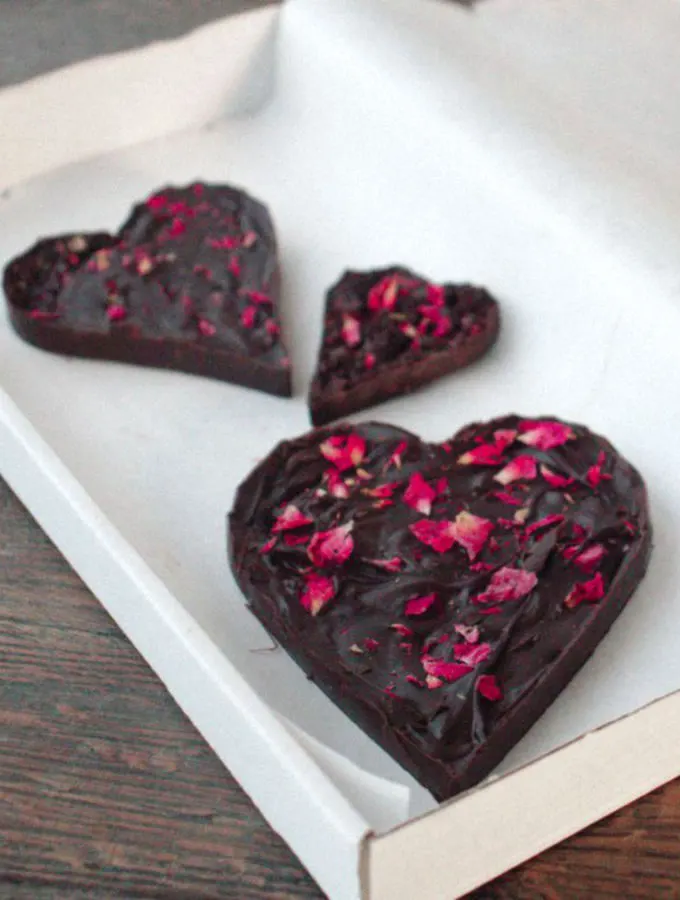 Rose Petals Homemade Chocolate