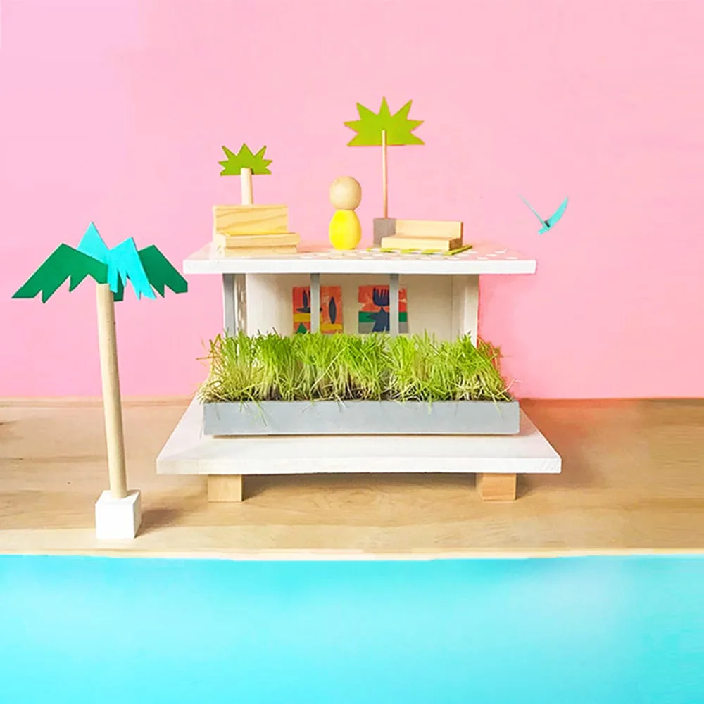 DIY Beach Dollhouse from Scrap Wood
