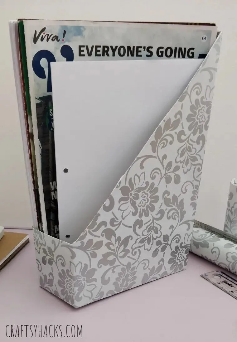 DIY Desk Magazine Organizer