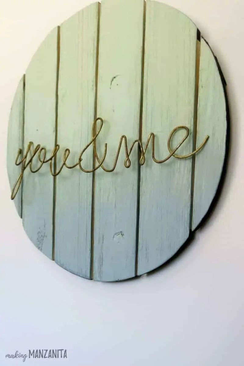 Ombre Painted Wood Sign