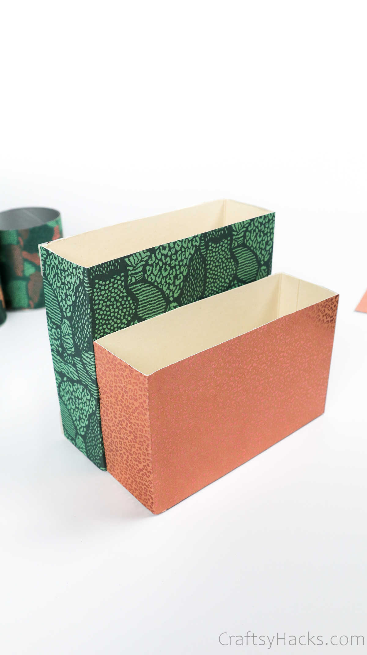 two decorative boxes
