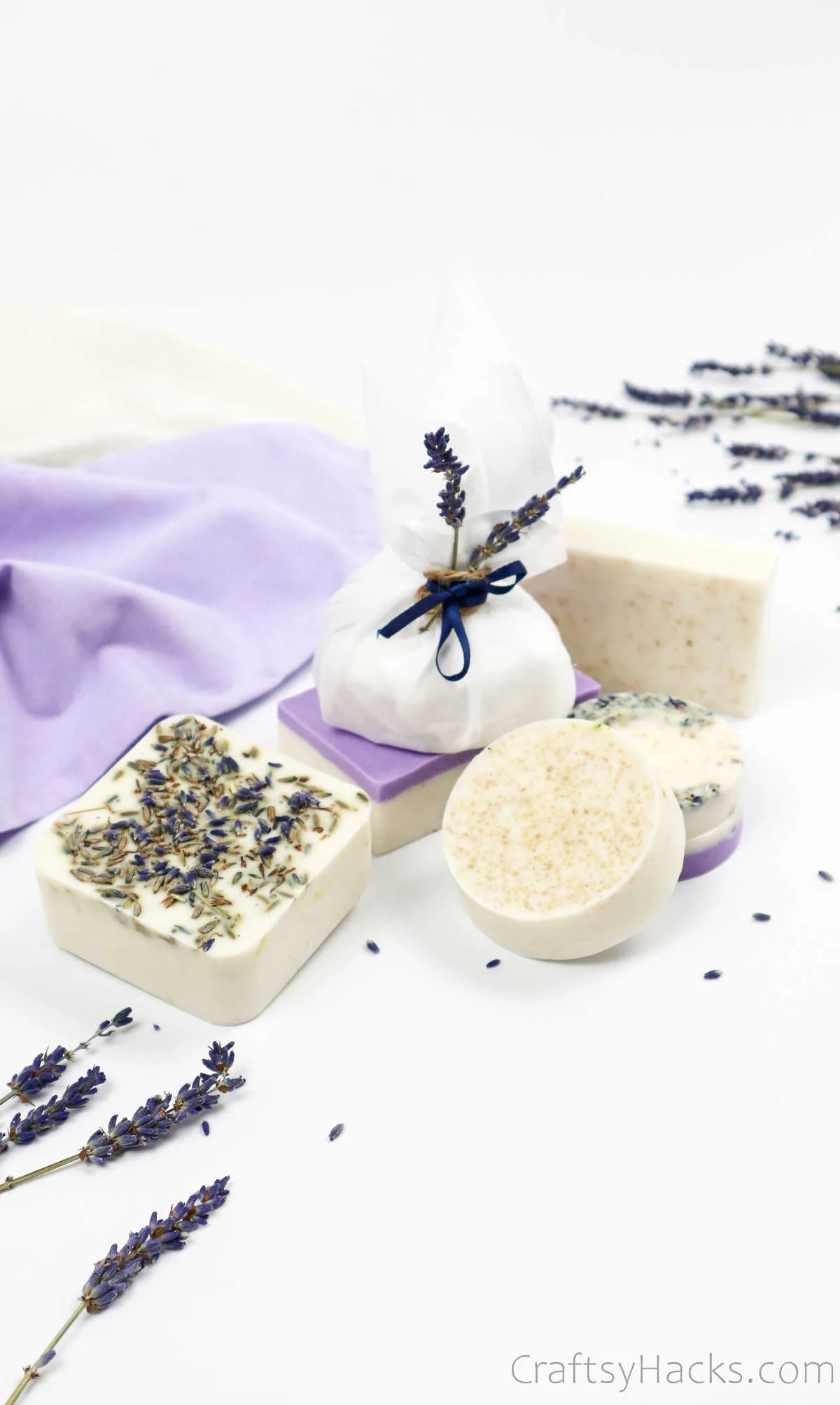 wrapped soaps with lavendar