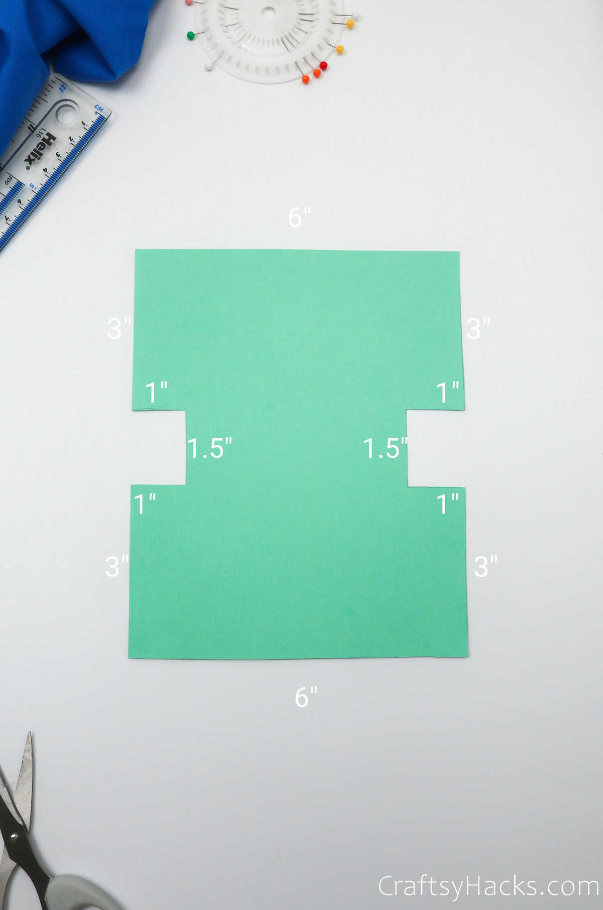 cut paper with measurments