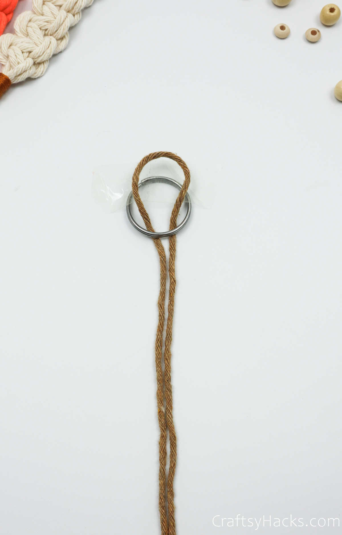 tying string to keyring