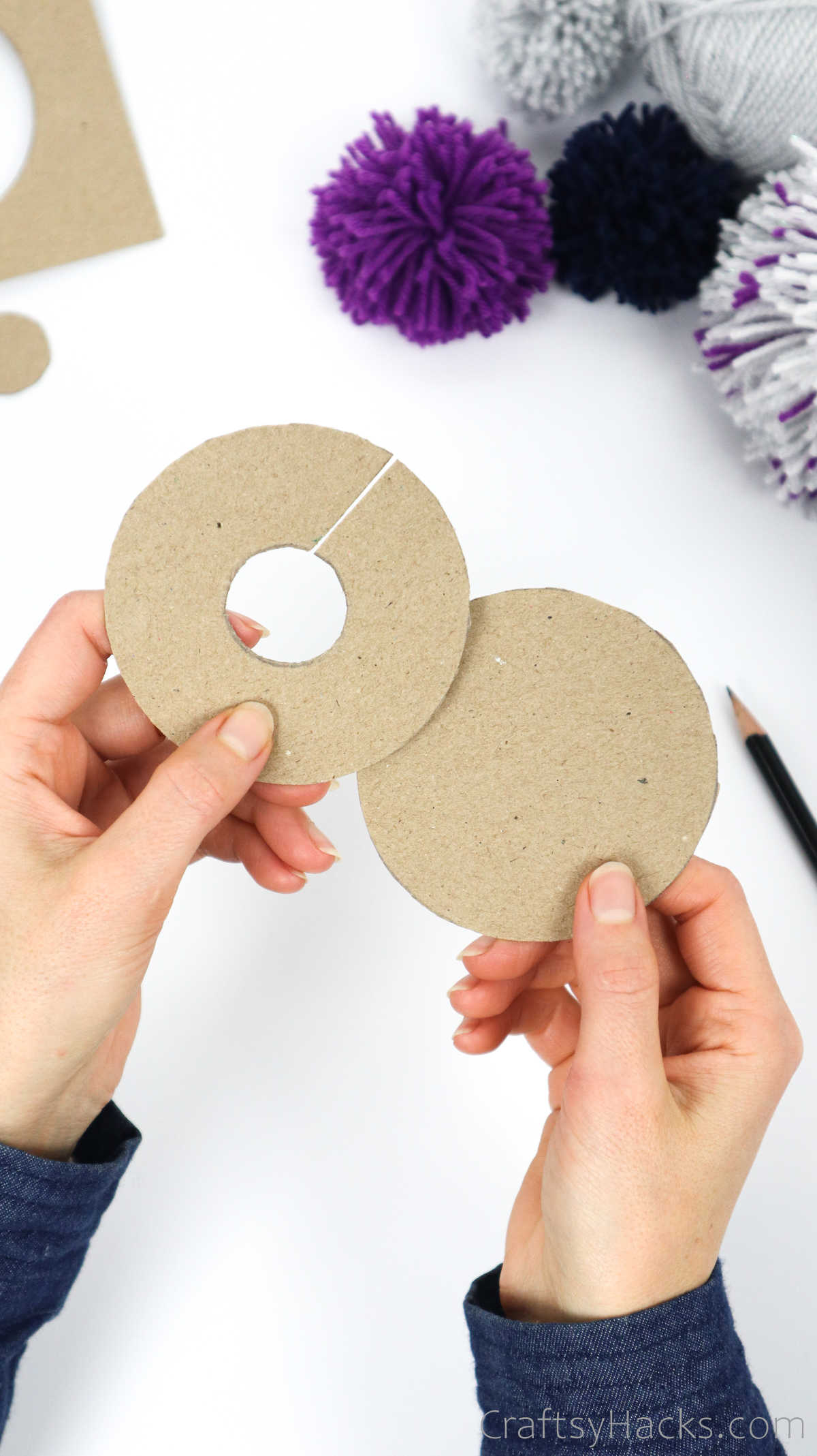 cardboard pom pom templates