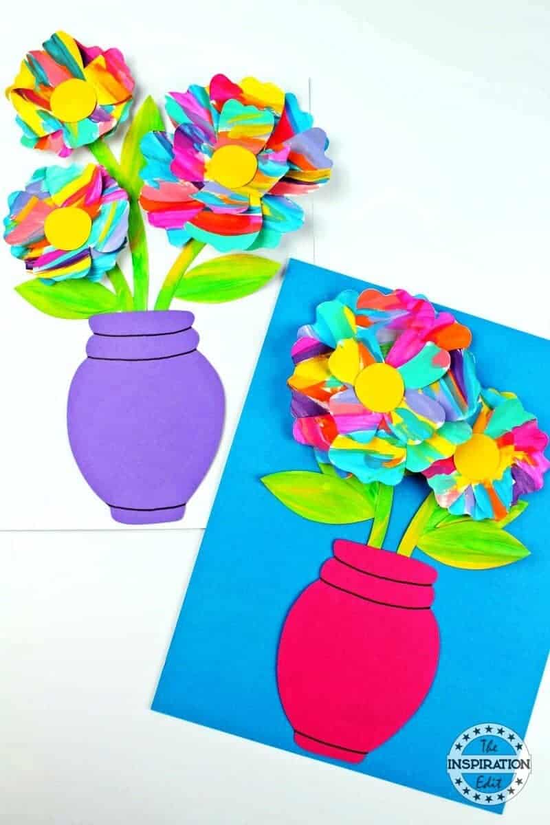 Preschool flower art and craft