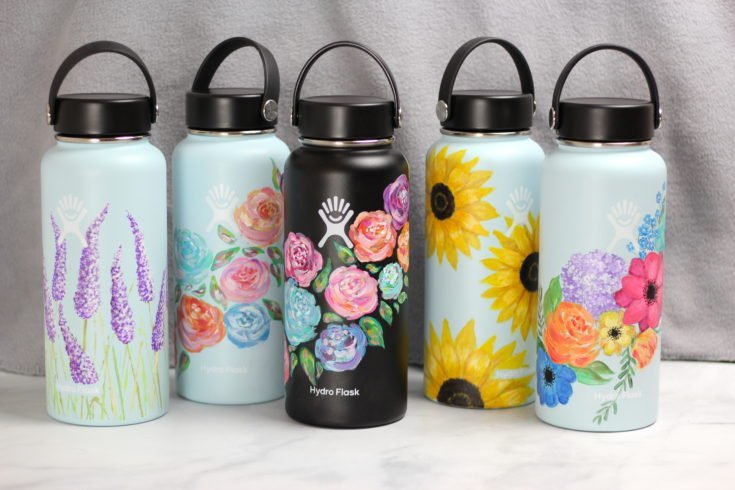 DIY Painted Hydro Flask Flowers