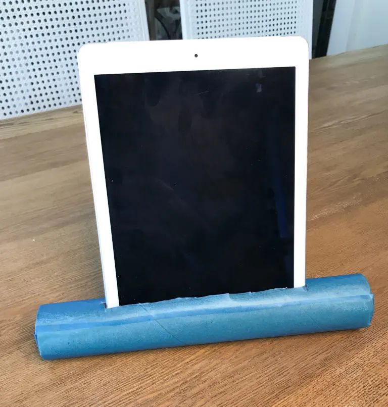 Tablet Stand from a Paper Towel