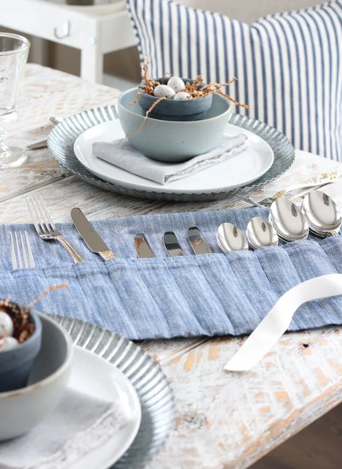 Tea Towel Flatware Holder