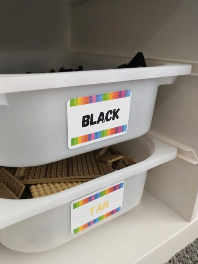 Lego Table Organization