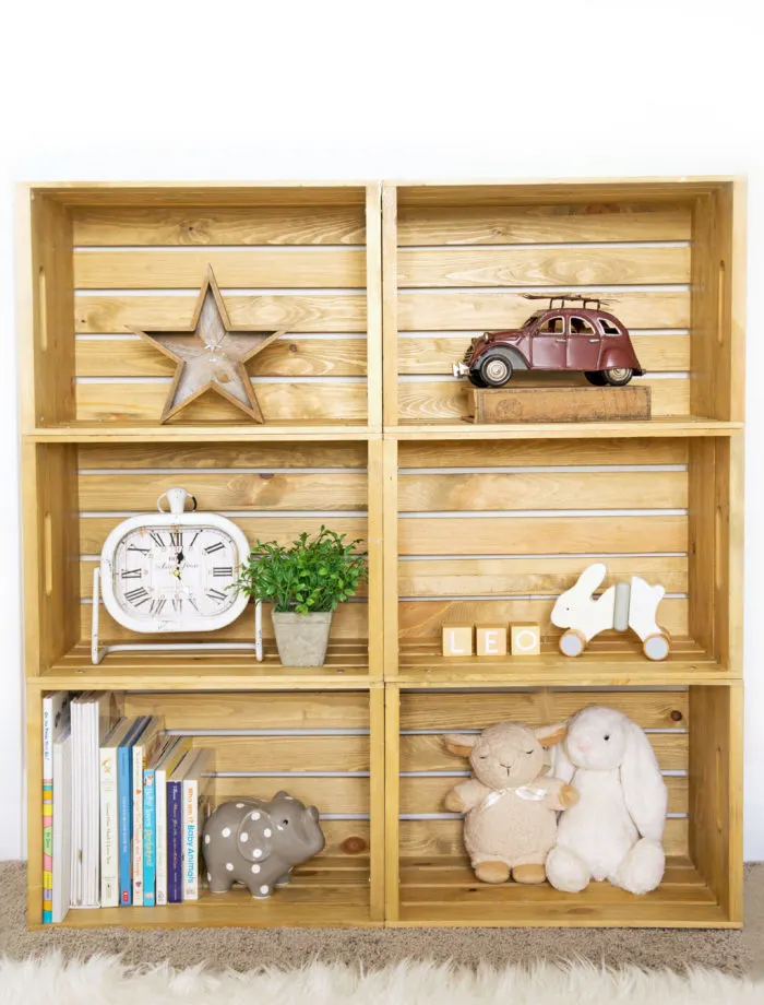 Wooden Crate Shelf